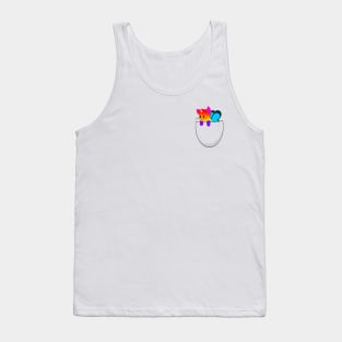 rainbow butterfly unicorn kitten pocket Tank Top